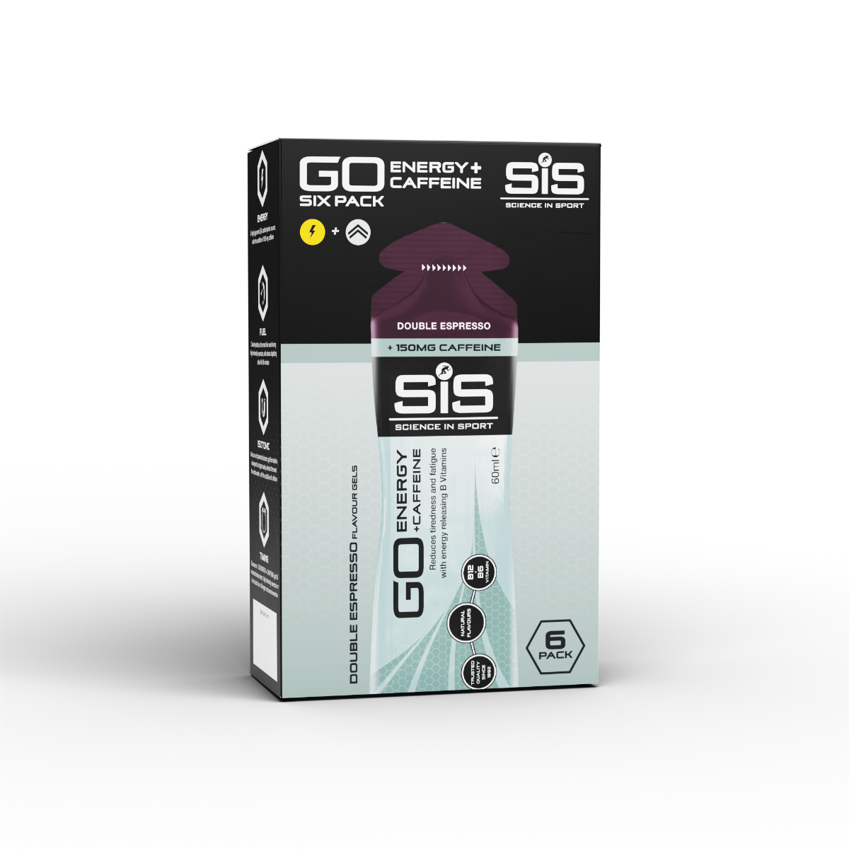 GO Energy + Caffeine Gel - 6 Pack - Double Espresso