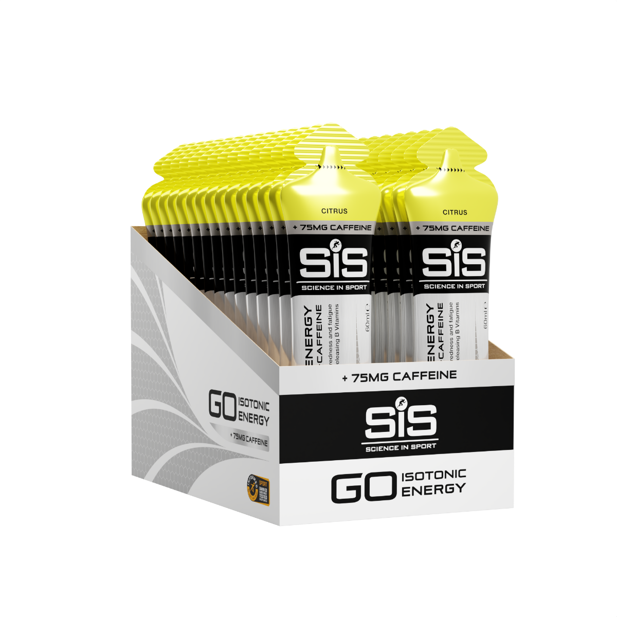 GO Energy + Caffeine Gel Citrus - Confezione da 30 pezzi