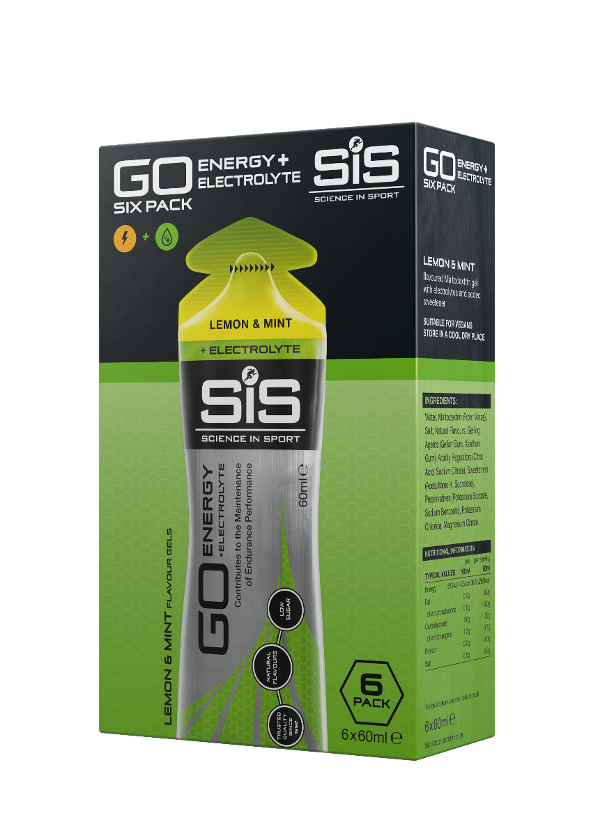  GO 能量+电解质凝胶 - 6 支装（柠檬薄荷味）