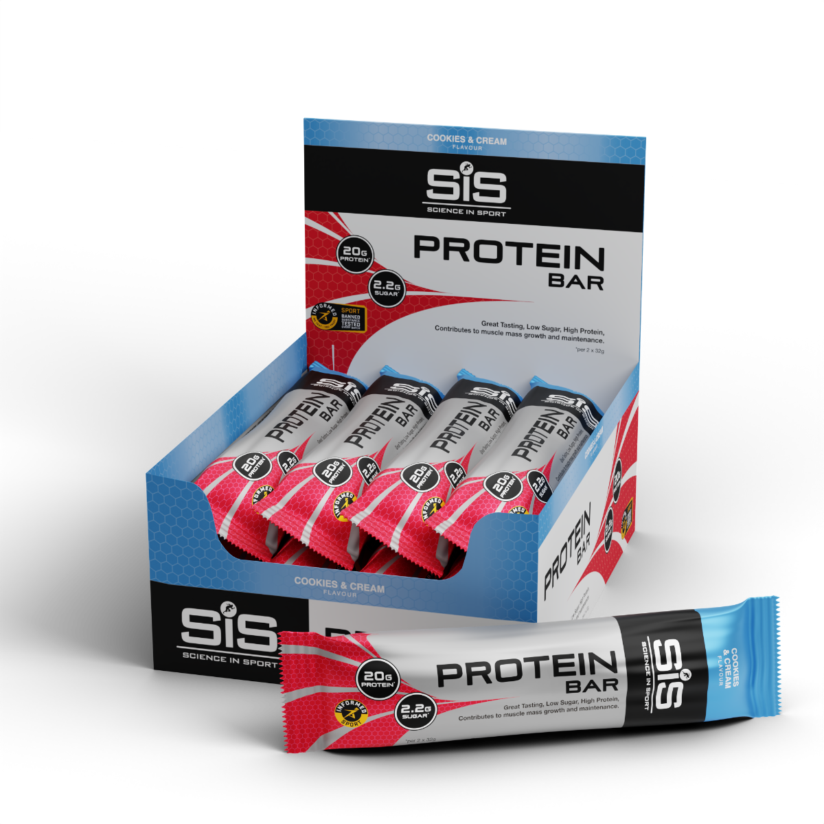 Protein-Riegel - Kekse &amp; Sahne (12er Pack)