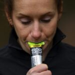 Steph Davis taking energy gel