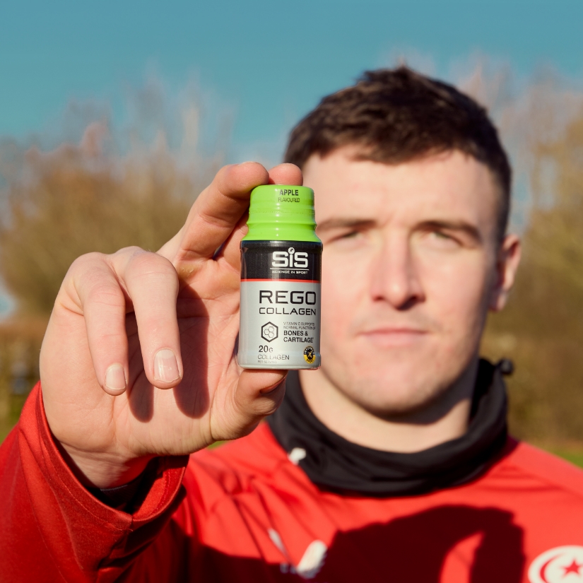 Jugador de rugby con inyección de colágeno