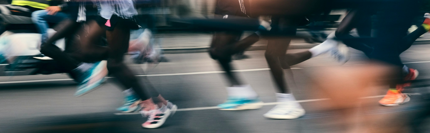 Runners during a marathon 