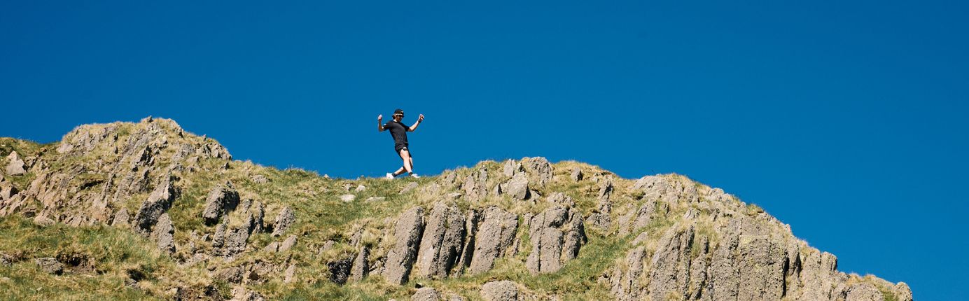 Josh Wade training in the mountains for a trail ultra