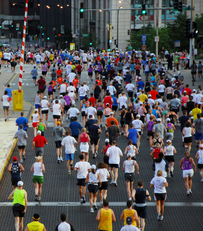 'Chicago Marathon down Columbus Drive